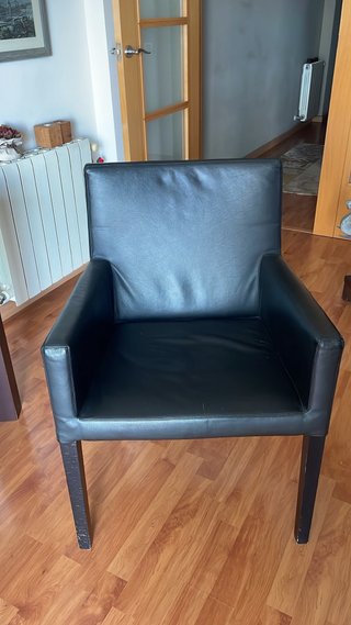 Butaca Andreu World en Piel Negra - 4 unidades