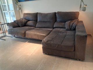 Sofá Chaiselongue Gris 3 metros de largo