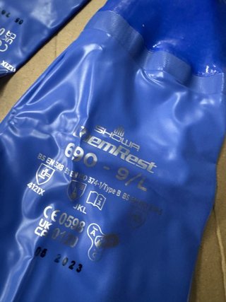 Guantes SHOWA 690 9/L PVC 65 cm NUEVOS
