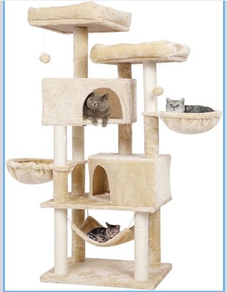 Rascador Grande para Gatos Beige
