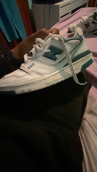 Zapatillas New Balance 550 Blancas y Verdes