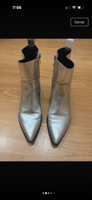 Botines Cowboy Plateados