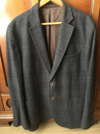 Americana de Invierno Gris de cuadros