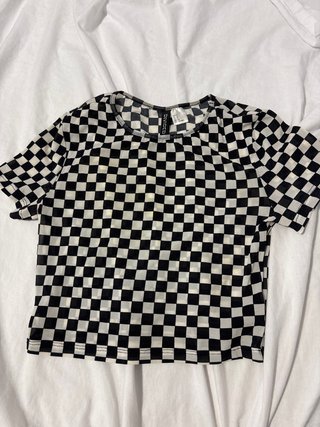 Camiseta de cuadros H&M Talla S