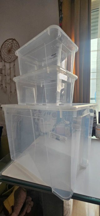 Set de 3 Cajas Organizadoras Transparentes