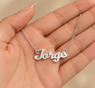 Collar de Plata 925 de ley con el nombre Jorge