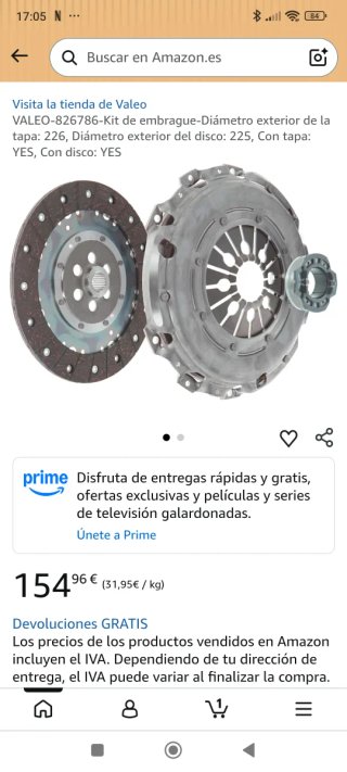 Kit de embrague Valeo 826786