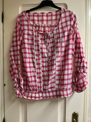 Camisa de Cuadros Vichy Rosa y Blanco