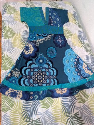 Vestido Estampado Desigual Talla L