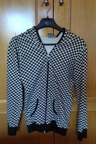 Chaqueta New Yorker Cuadros Blanco y Negro
