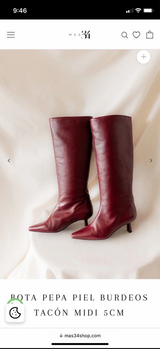 Botas Midi Mas34Shop Burdeos Talla 37