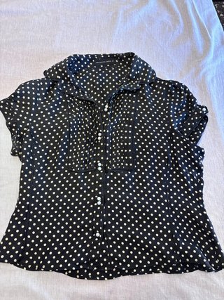 Blusa Purificación García Seda Topos Talla M