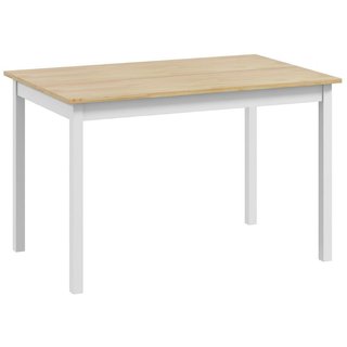 Mesa de comedor de pino macizo, 4 personas, 120 cm