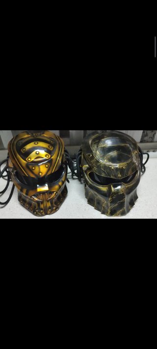 Cambio casco moto película Predator por moto 49cc
