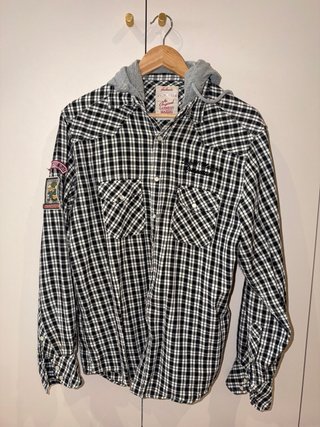 Camisa de cuadros Springfield con capucha
