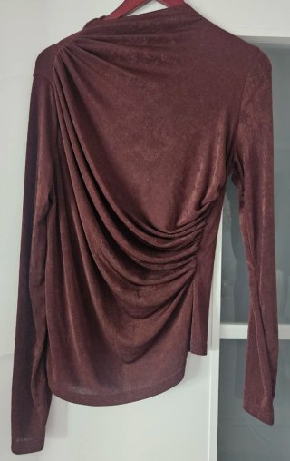 Top Fruncido Marrón Shein Talla L