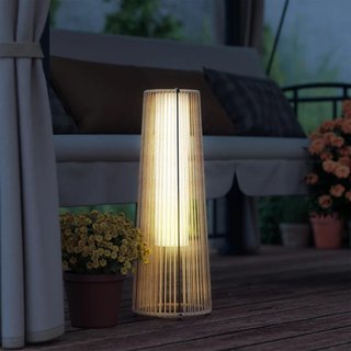 Farola Solar Exterior Ratán LED 61cm Natural
