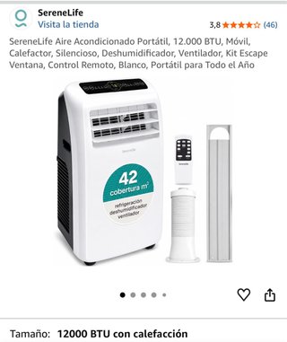 Aire Acondicionado Portátil SereneLife 12000 BTU