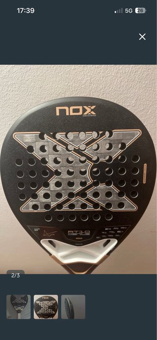 Pala de pádel Nox AT10 Genius pesos y funda nuevo