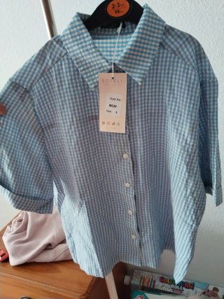 Camisa de cuadros azul BOTELI