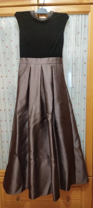 Vestido de fiesta bicolor