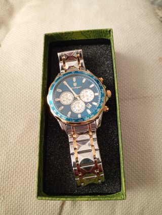 Reloj Poedagar Azul y Plateado