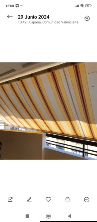 Toldo completo (Lo desmonta el comprador)