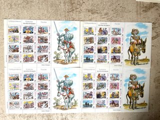 4 Minipliegos Sellos Don Quijote Mingote 1998