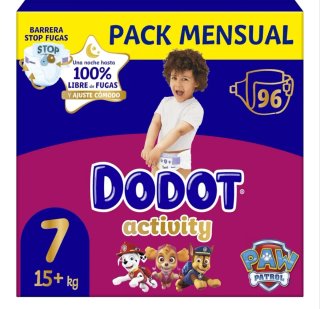 Pañales Dodot Activity Talla 7 (96 unidades)