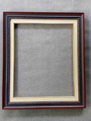 Marco de Madera Nogal Envejecido y blanco - 60x51