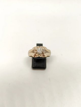 Anillo Solitario Oro blanco 18k diamante 0,3 ct