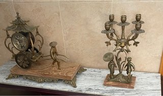 Reloj y Candelabro Decorativos