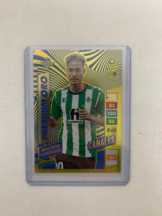 Cromo Panini Premium Oro Canales Real Betis