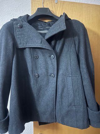 Abrigo Zara Gris Talla M