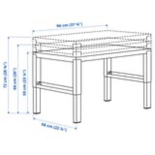 Escritorio Ikea PÅHL Blanco y Rosa
