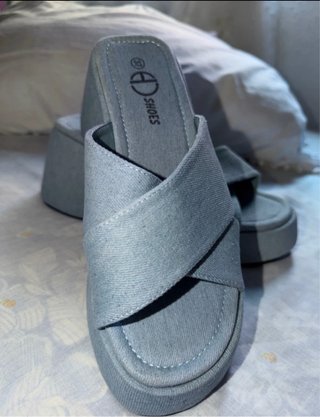 Sandalias de Plataforma Azules Talla 37