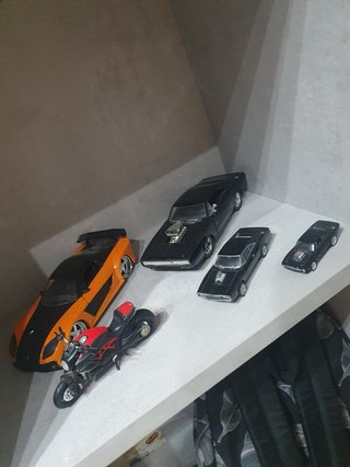 Set di 5 modellini di auto e moto fast and furious