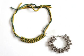 Lote Collar Macramé y Pulsera Artesanal