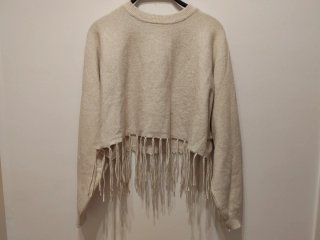 Jersey Beige con Flecos Talla S en perfecto estado