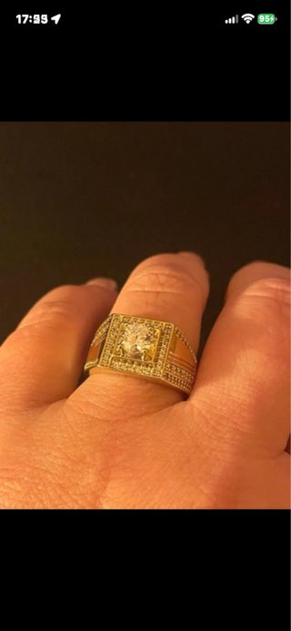 Anillo de hombre oro laminado 14k
