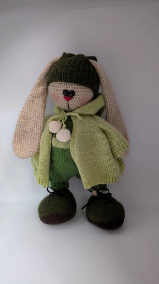 Muñeco Conejo de Ganchillo Artesanal