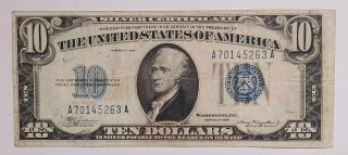 USA, 10 Dollars Silver Certificate 1934 Blue Seal