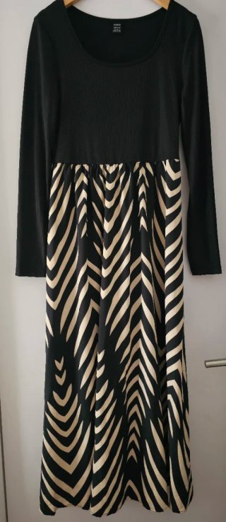 Vestido Shein Negro y Beige