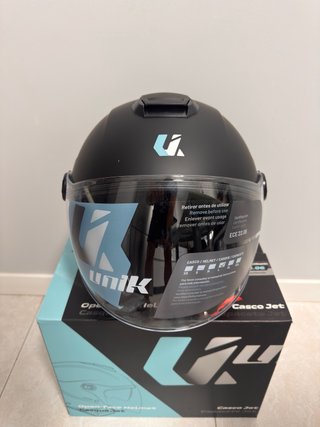 Casco Jet Unik Vertex Negro Mate L