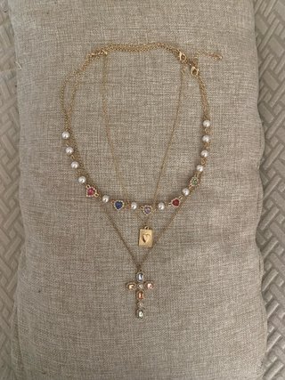 Set 3 Collares Dorados Estilo Y2K