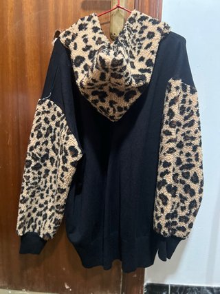 Sudadera con Capucha Estampado Animal Talla M