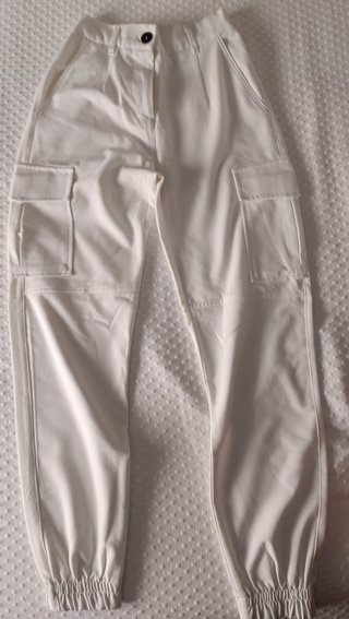 Pantalones Cargo Blancos