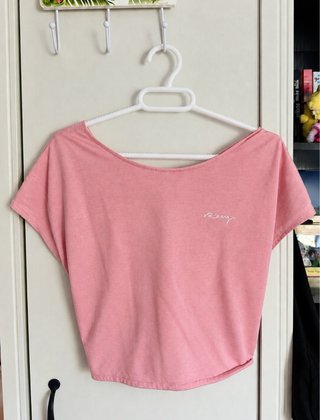 Camiseta Rosa Roxy Manga Corta