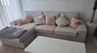 Sofá Chaise Longue Gris