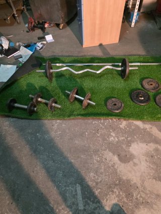 Set de Barras y Discos de Pesas
